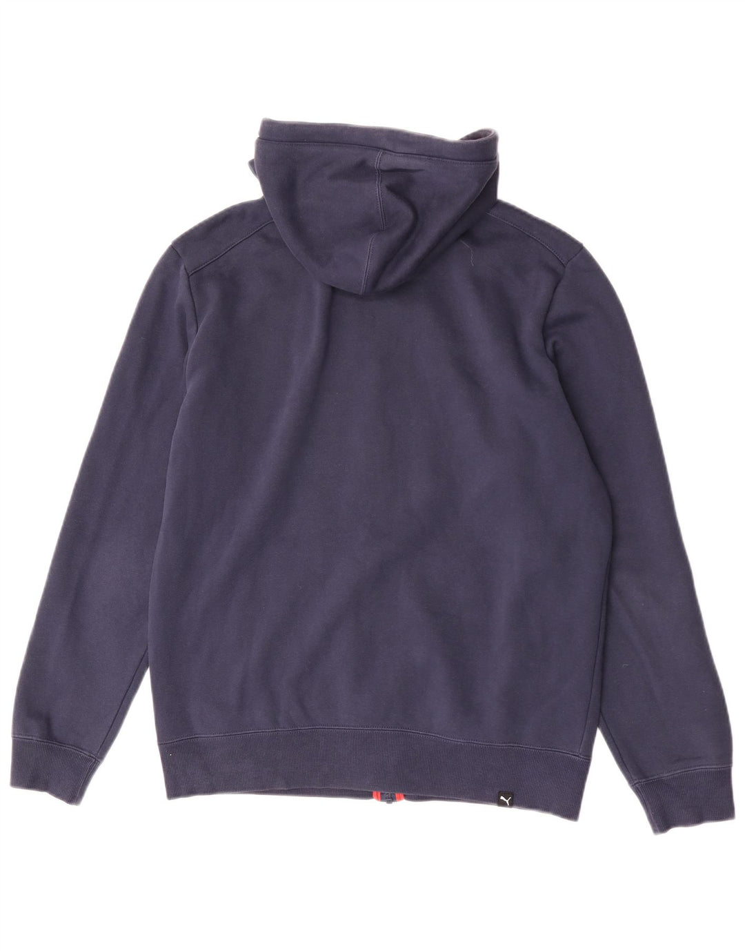 Suéter masculino Puma Graphic Regular Fit com capuz e zíper médio azul marinho algodão
