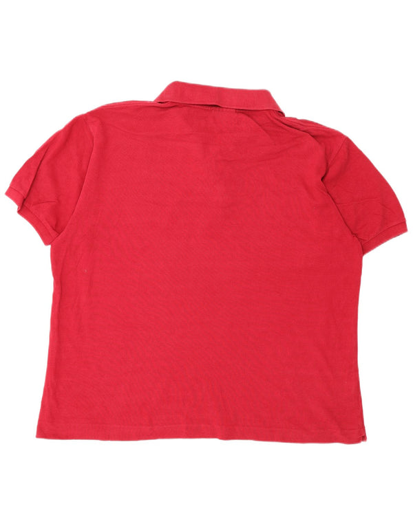Camisa polo masculina Lacoste tamanho 6 XL algodão borgonha