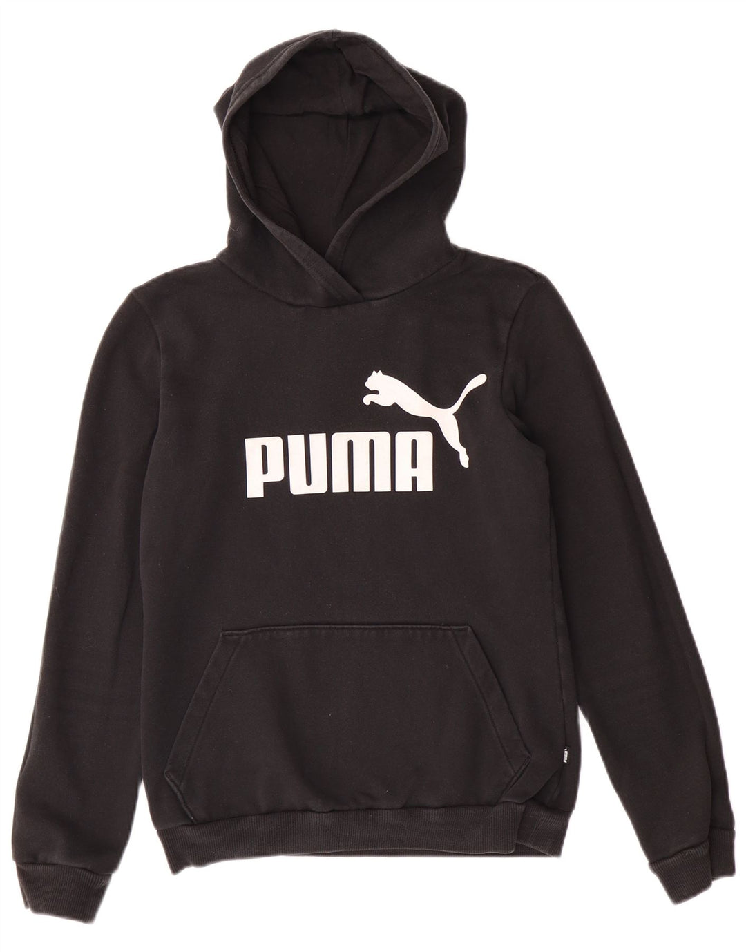 Jumper com capuz gráfico feminino PUMA 13-14 anos algodão preto