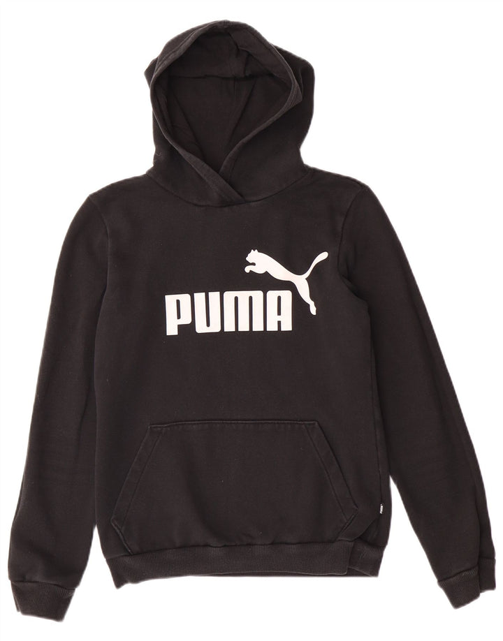 Jumper com capuz gráfico feminino PUMA 13-14 anos algodão preto