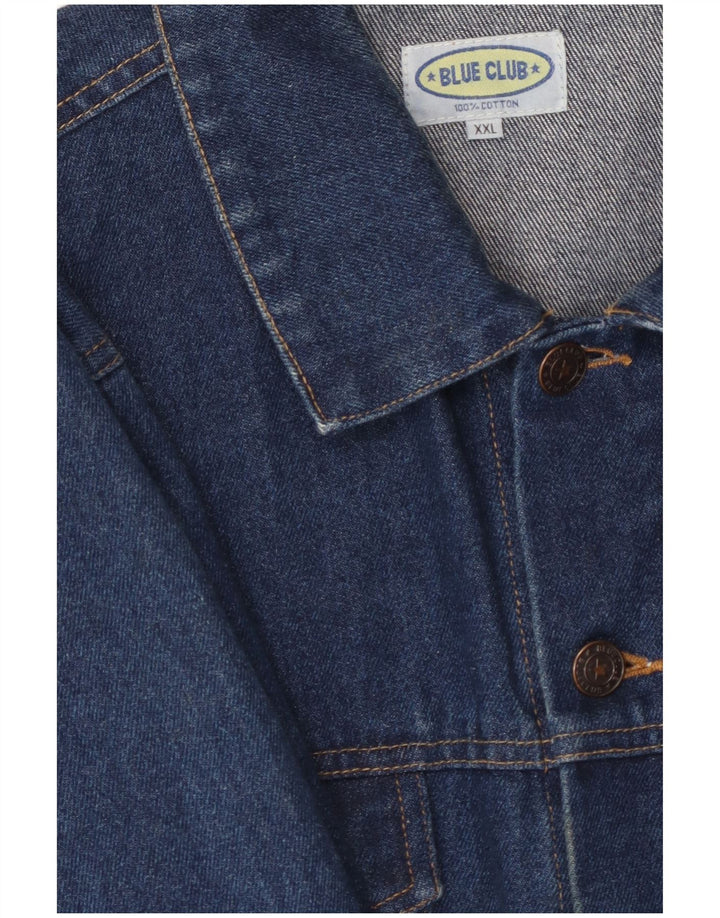 Jaqueta jeans masculina BLUE CLUB UK 44 2XL algodão azul