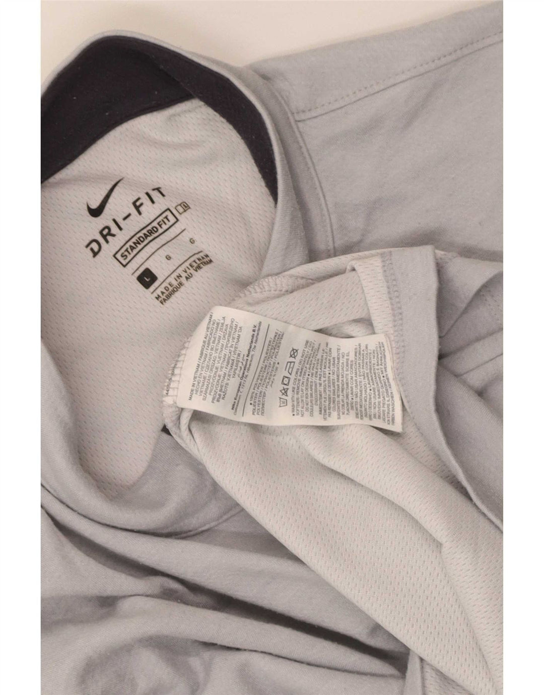 Pulôver masculino Nike Dri Fit padrão com zíper e gola alta cinza