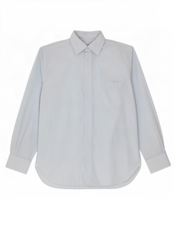 Camisa masculina Ermenegildo Zegna tamanho 41 16 1/2 grande algodão azul