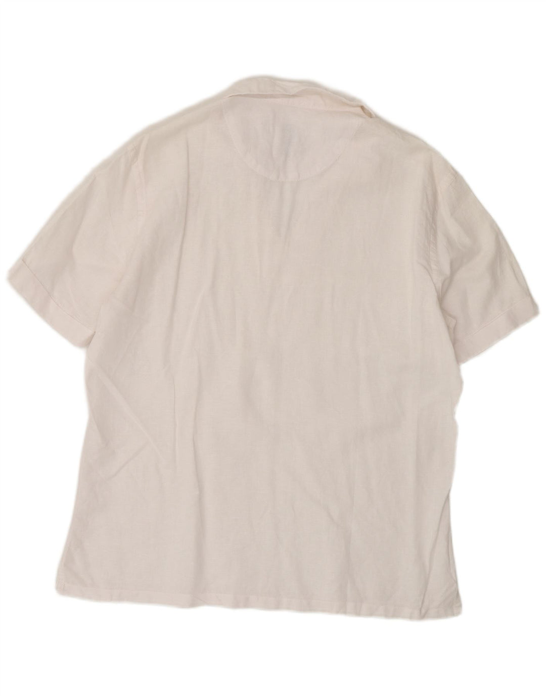 Camisa feminina Zara de manga curta e ajuste relaxado Reino Unido 14 médio branco