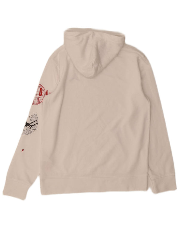 Jumper com capuz gráfico Nike Boys 13-14 anos XL branco algodão