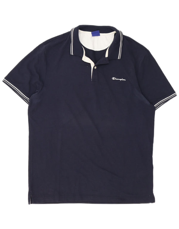 Camisa polo masculina Champion 3XL algodão azul marinho