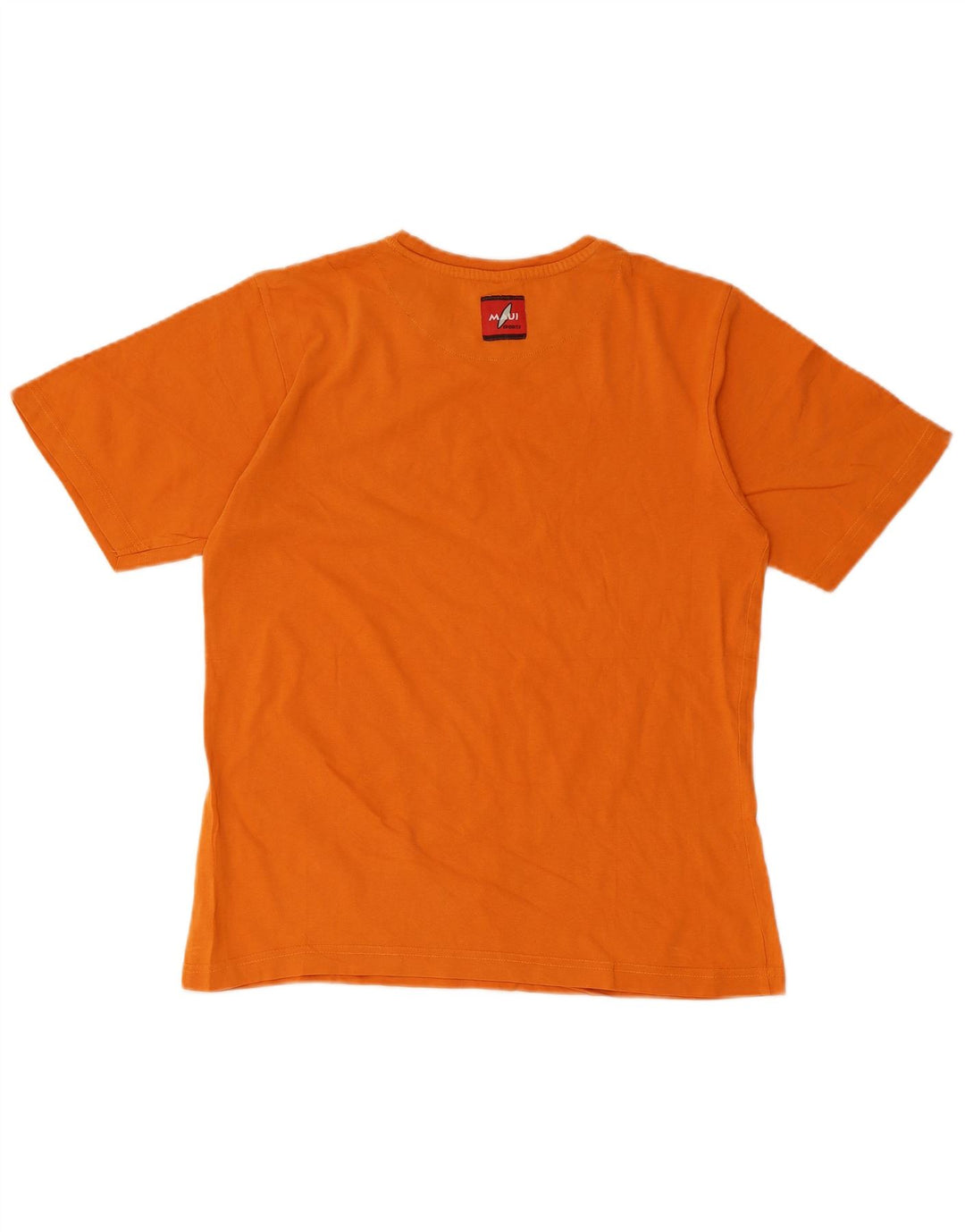 Camiseta feminina Maui and Sons com estampa gráfica Reino Unido 10 algodão laranja pequeno