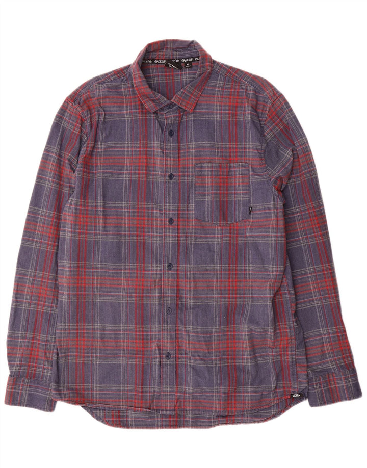Vans Camisa masculina de flanela XL algodão xadrez multicolorido