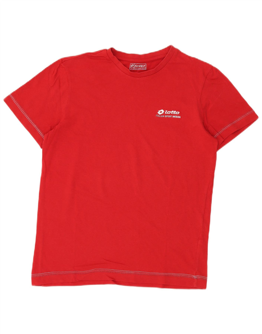 LOTTO Camiseta masculina top pequeno algodão vermelho