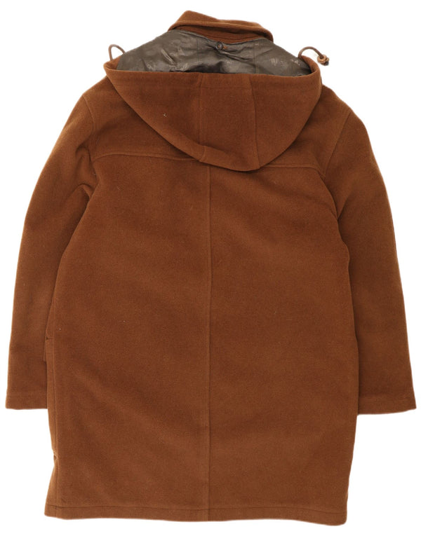 Casaco Duffle feminino com capuz da Division Vogue IT 54 3XL lã marrom