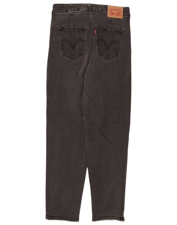 Calça jeans feminina Levi's crop cintura alta cônica W28 L26 algodão cinza