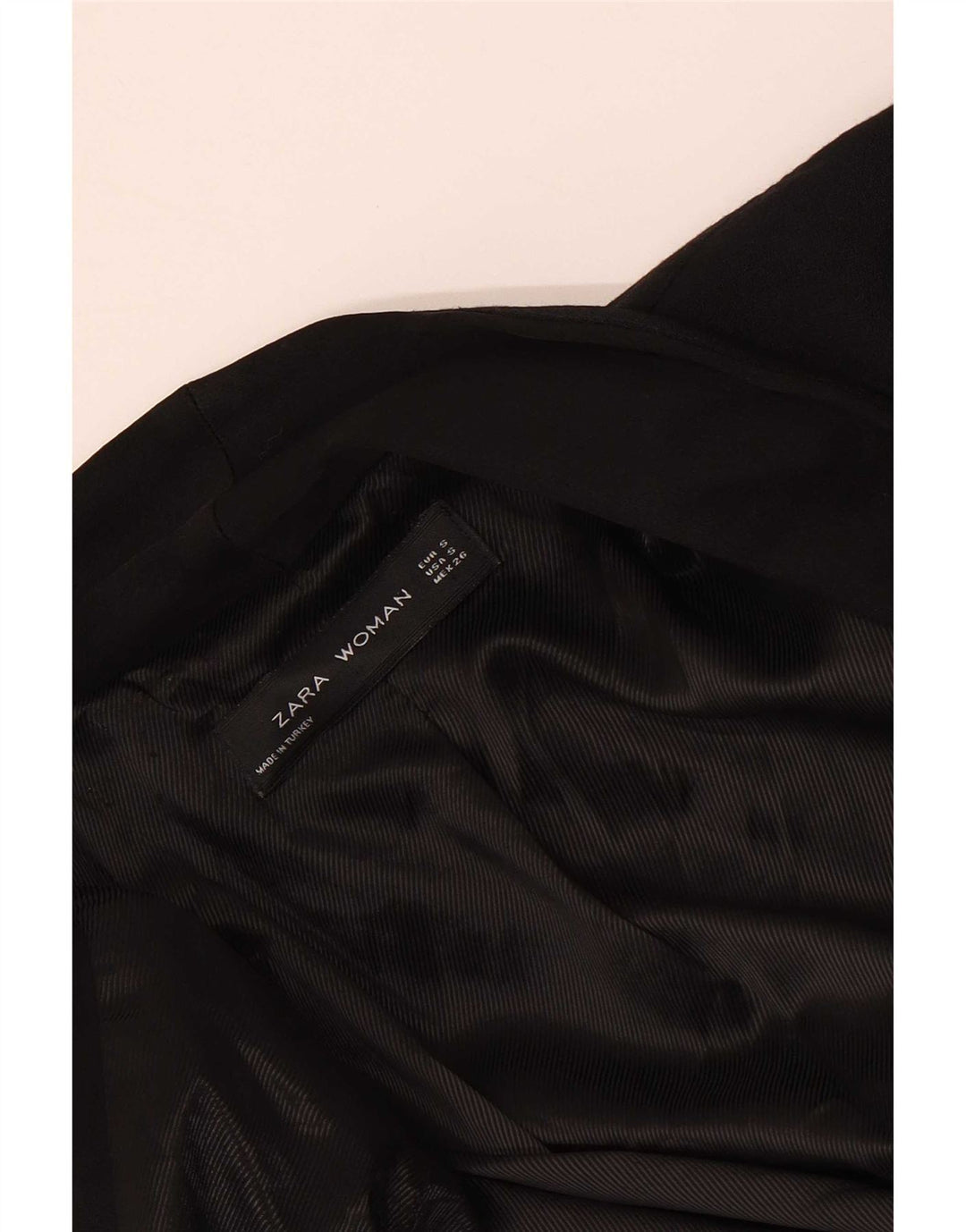 Zara Womens Open Blazer Jacket Reino Unido 10 Pequeno Preto