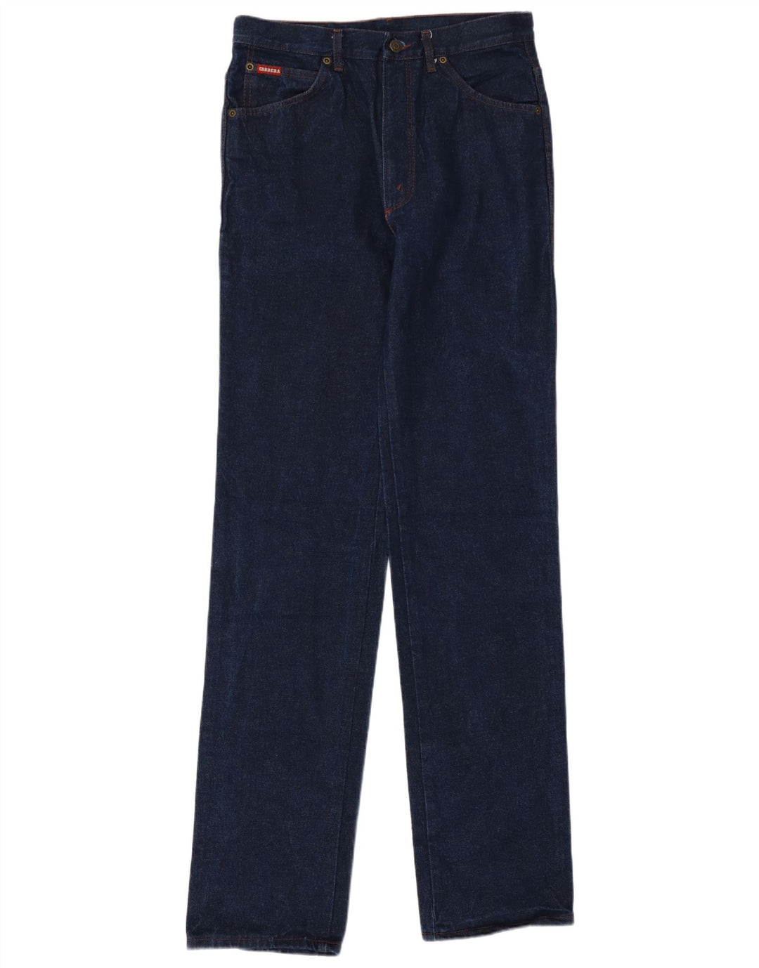 Carrera Mens Straight Jeans W32 L36 Azul Marinho Algodão
