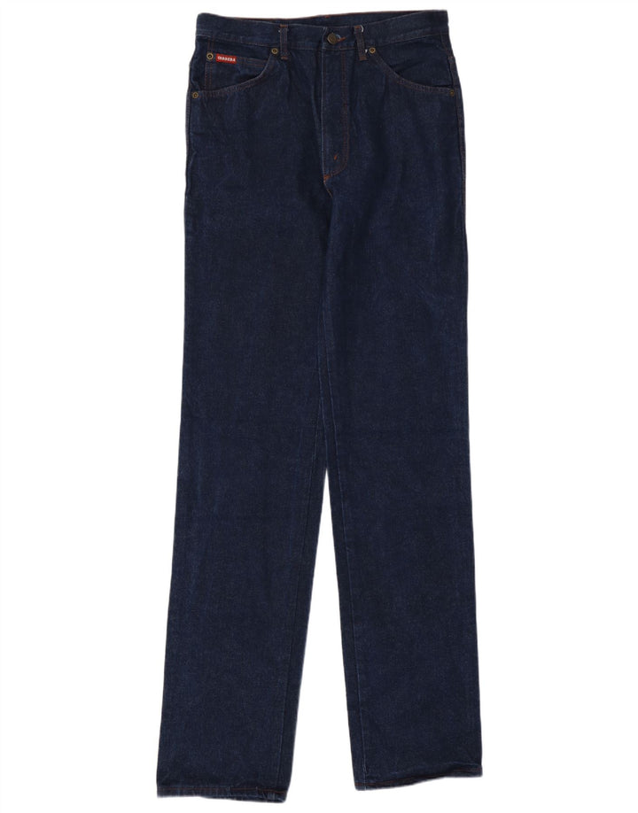 Carrera Mens Straight Jeans W32 L36 Azul Marinho Algodão