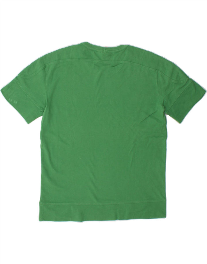 BIKKEMBERGS Mens T-Shirt Top Medium Green Cotton Vintage Bikkembergs and Second-Hand Bikkembergs from Messina Hembry 