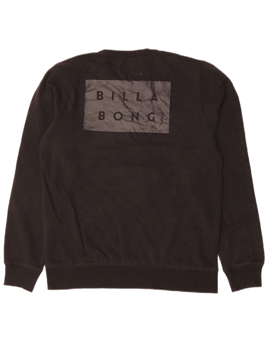 Billabong masculino Core Fit moletom gráfico jumper grande algodão preto