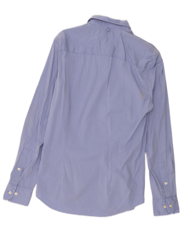 Tommy Hilfiger Mens Slim Fit Camisa Médio Algodão Azul