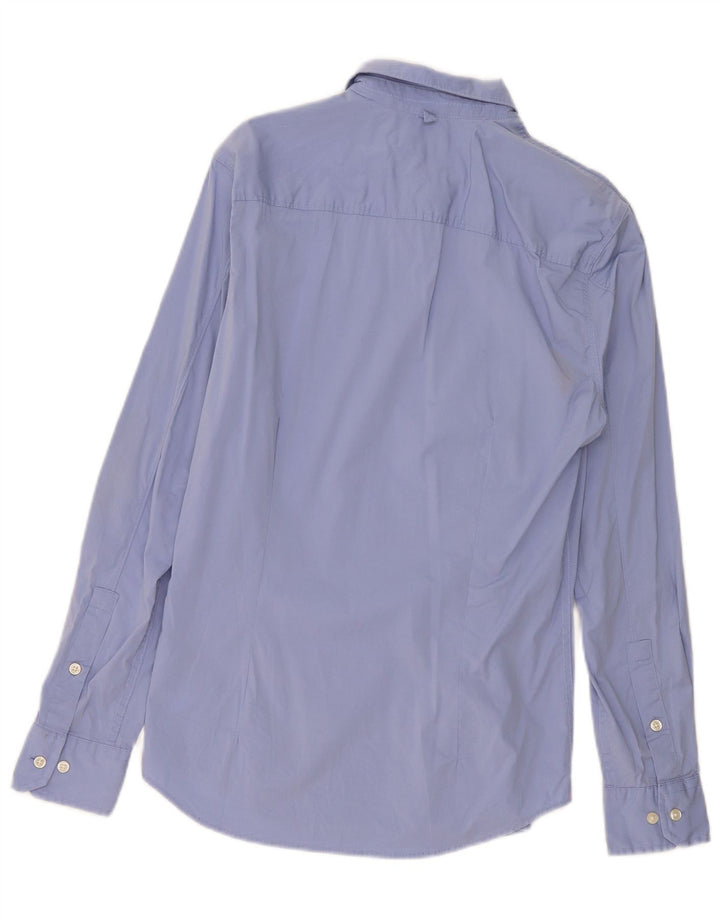 Tommy Hilfiger Mens Slim Fit Camisa Médio Algodão Azul