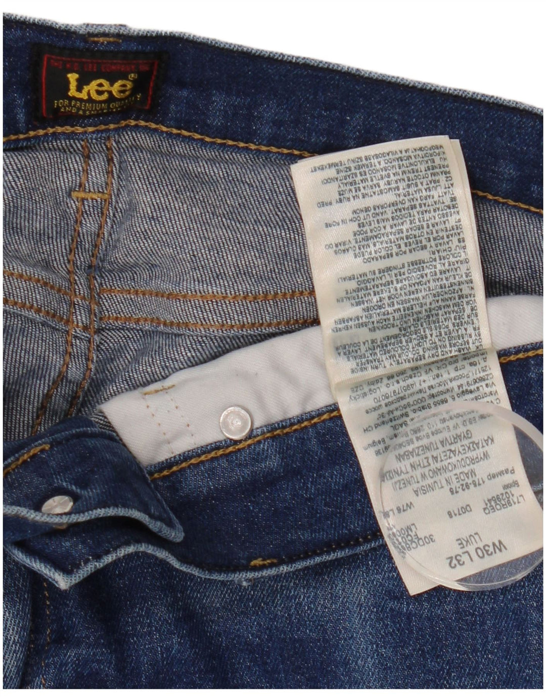 Lee Mens Luke Slim Jeans W30 L32 Azul Algodão