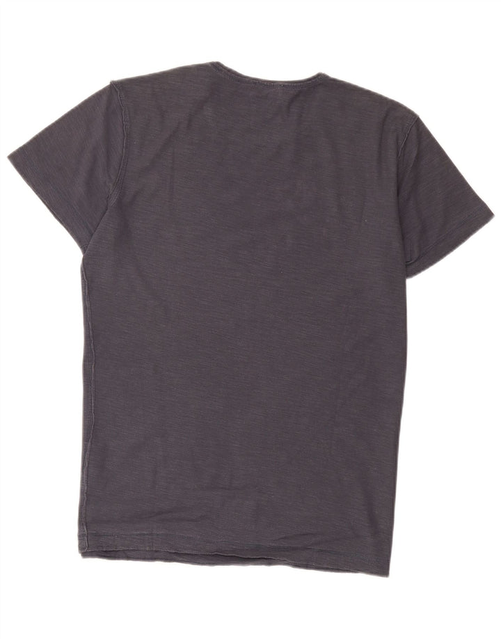 Camiseta masculina Diesel Top médio azul marinho manchado