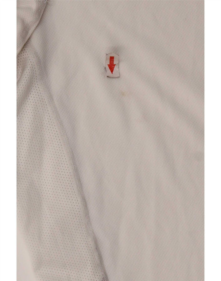Camiseta masculina Nike Dri Fit Top médio branco colorblock poliéster