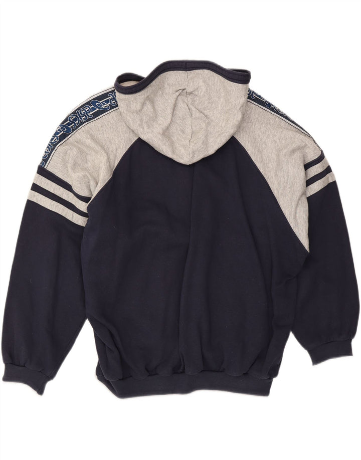 Asics Mens Graphic Zip Neck Hoodie Jumper 2XL Azul marinho Colourblock