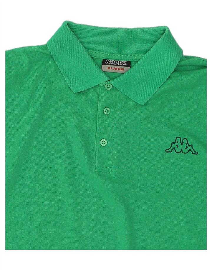 KAPPA Mens Polo Shirt XL Green Cotton Vintage Kappa and Second-Hand Kappa from Messina Hembry 