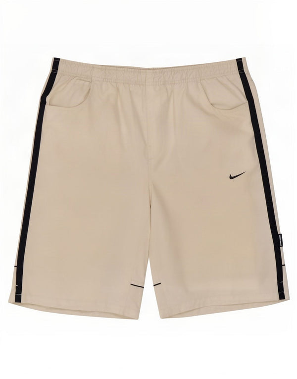 Nike Mens Sport Shorts Grande Branco Colorblock Poliéster
