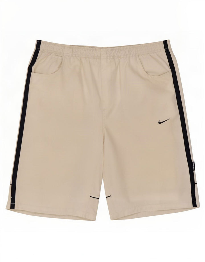Nike Mens Sport Shorts Grande Branco Colorblock Poliéster