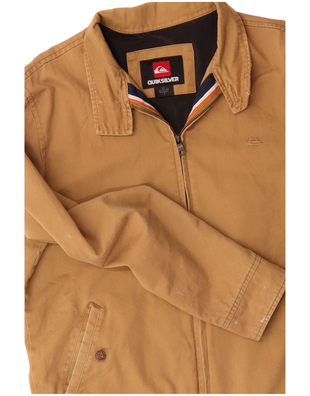Jaqueta bomber masculina QUIKSILVER UK 36 algodão bege pequeno