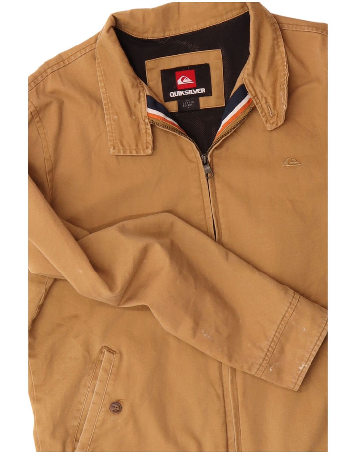 Jaqueta bomber masculina QUIKSILVER UK 36 algodão bege pequeno