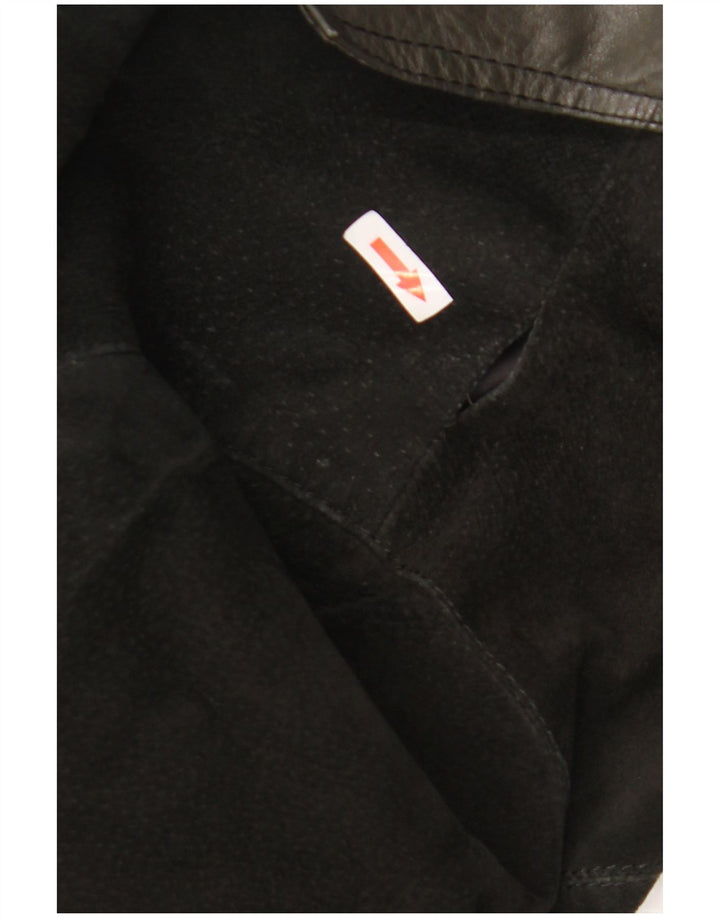 Jaqueta blazer masculina vintage de camurça com 3 botões Reino Unido 38 médio preto