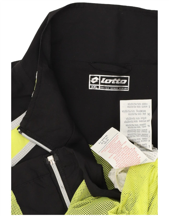 Lotto Mens Treino Top Jacket UK 44/46 2XL Preto Colorblock Poliéster