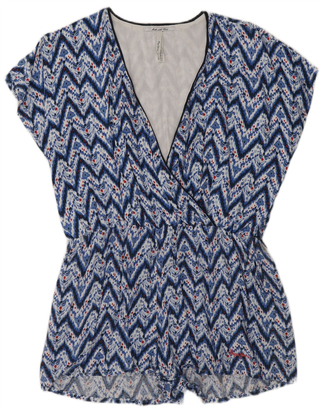 Macacão feminino PEPE JEANS UK 16 grande azul Chevron