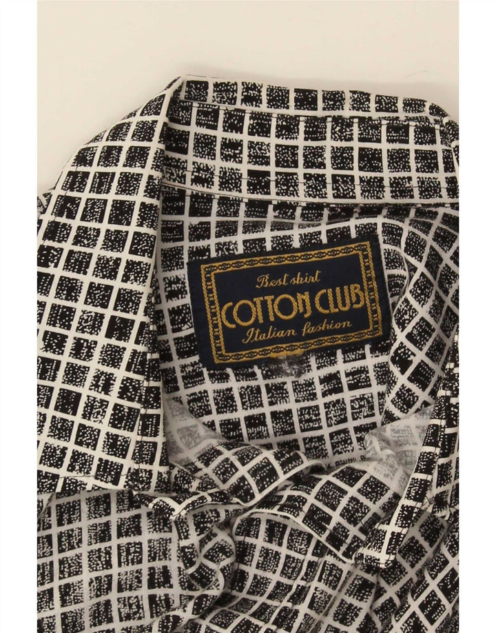 Camisa masculina de manga curta Cotton Club grande guingão preto