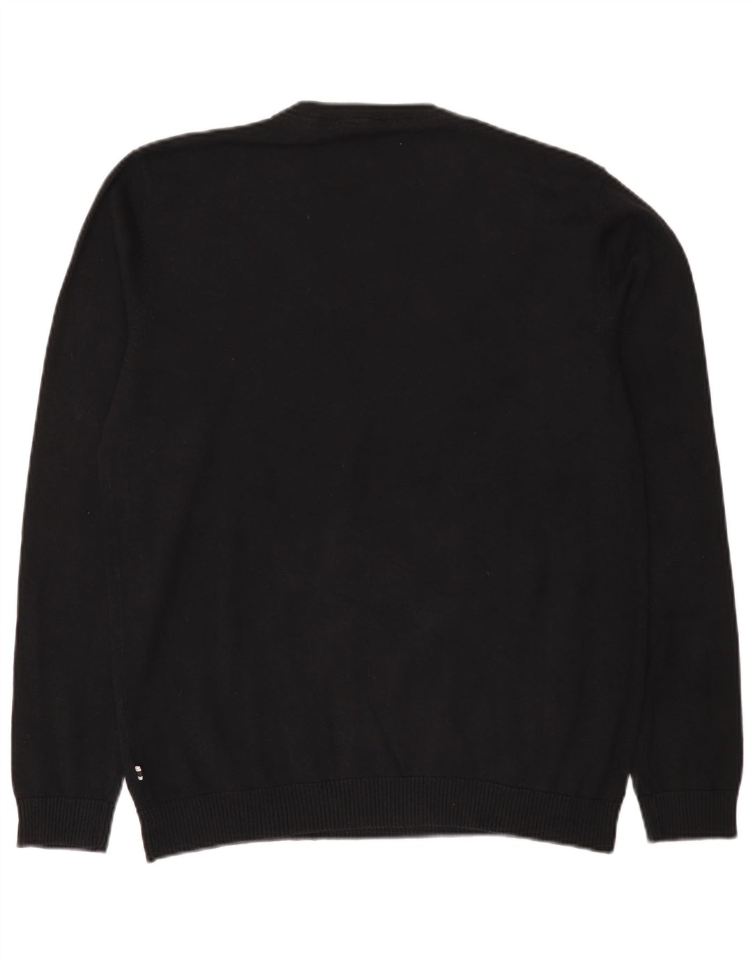 Suéter masculino Jack & Jones com decote em V grande algodão preto