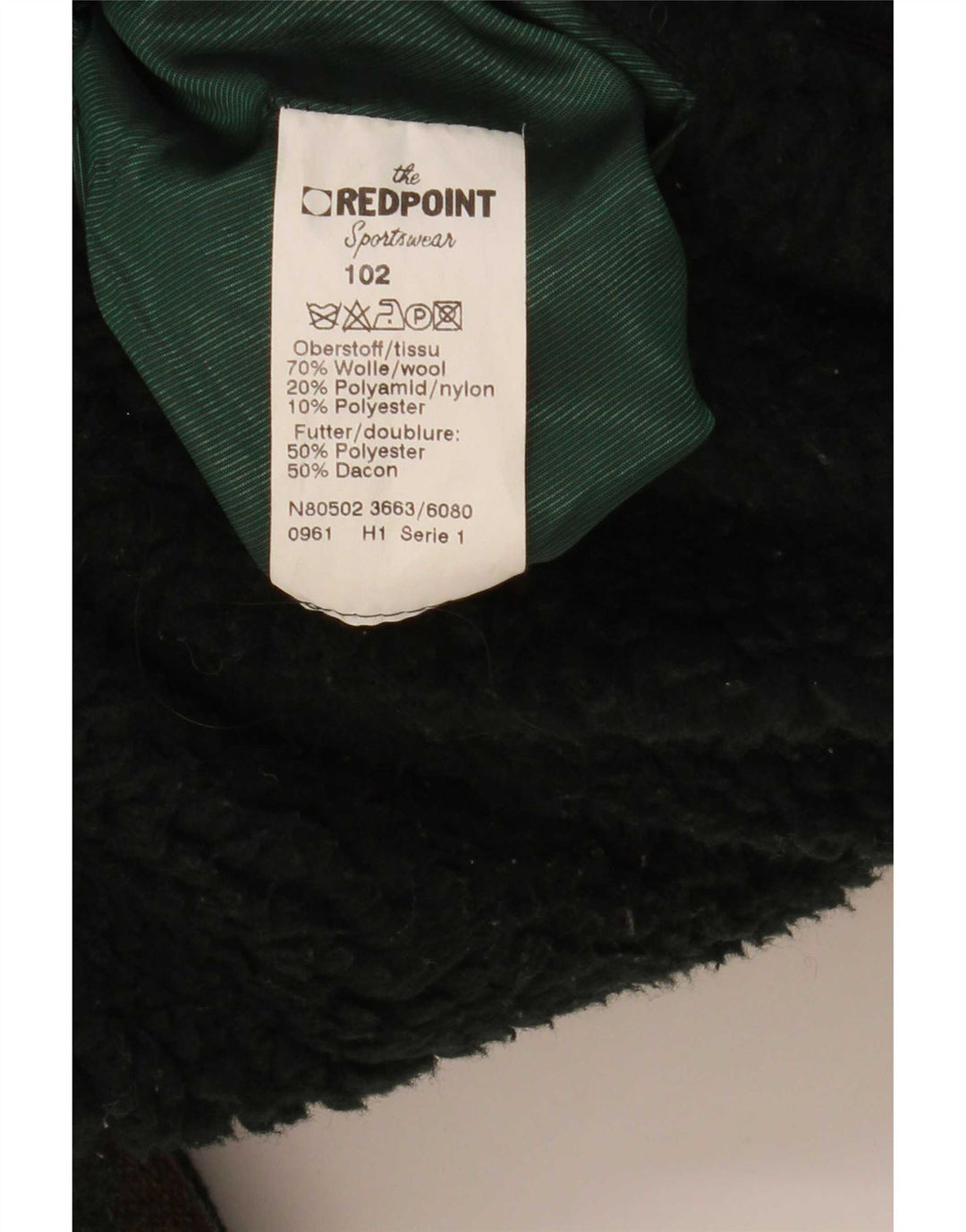 Casaco corta-vento masculino Redpoint UK 42 XL lã geométrica verde