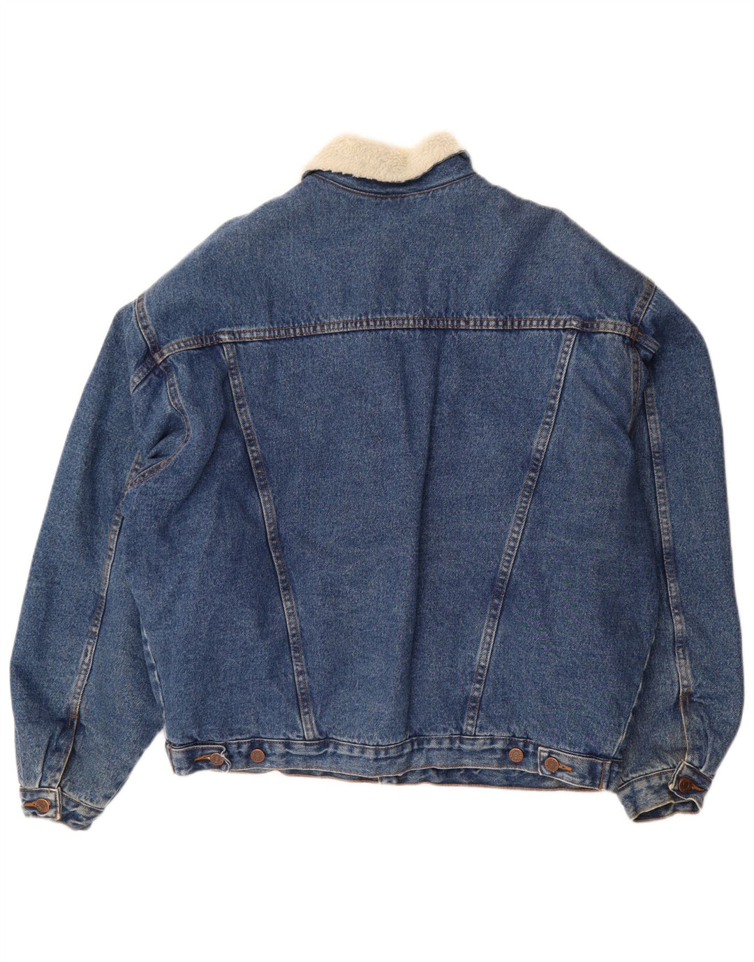 Jaqueta jeans masculina vintage Sherpa UK 42 XL azul