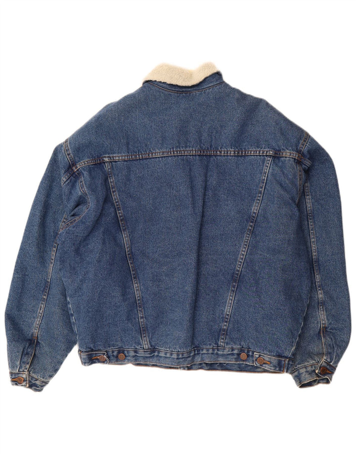 Jaqueta jeans masculina vintage Sherpa UK 42 XL azul