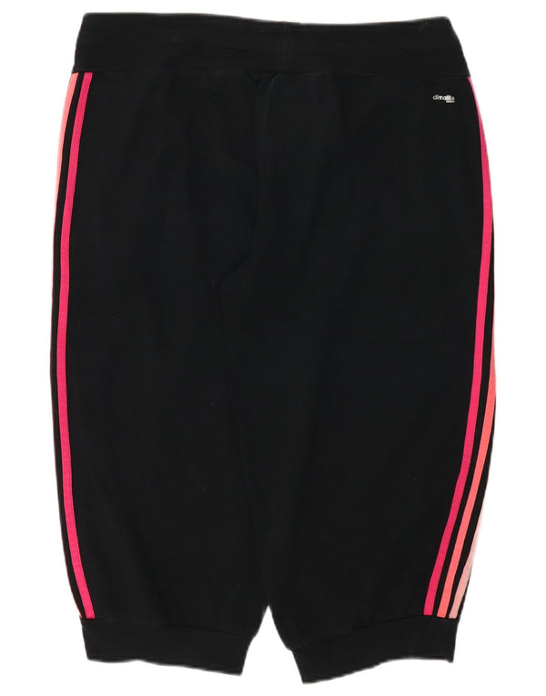 ADIDAS Womens Climalite Calças de treino Joggers UK 16/18 Grande Preto