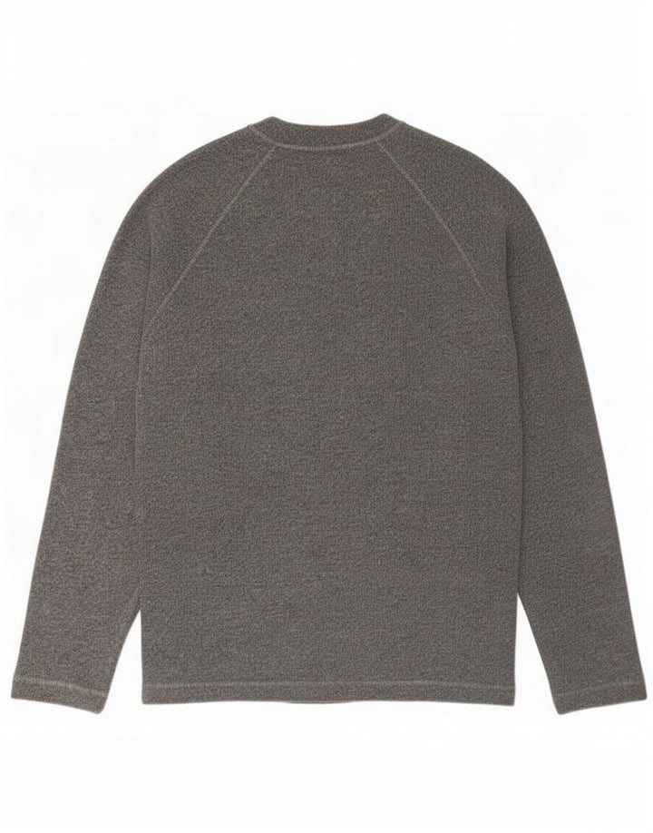 Suéter masculino Armani Jeans com gola redonda, grande algodão cinza