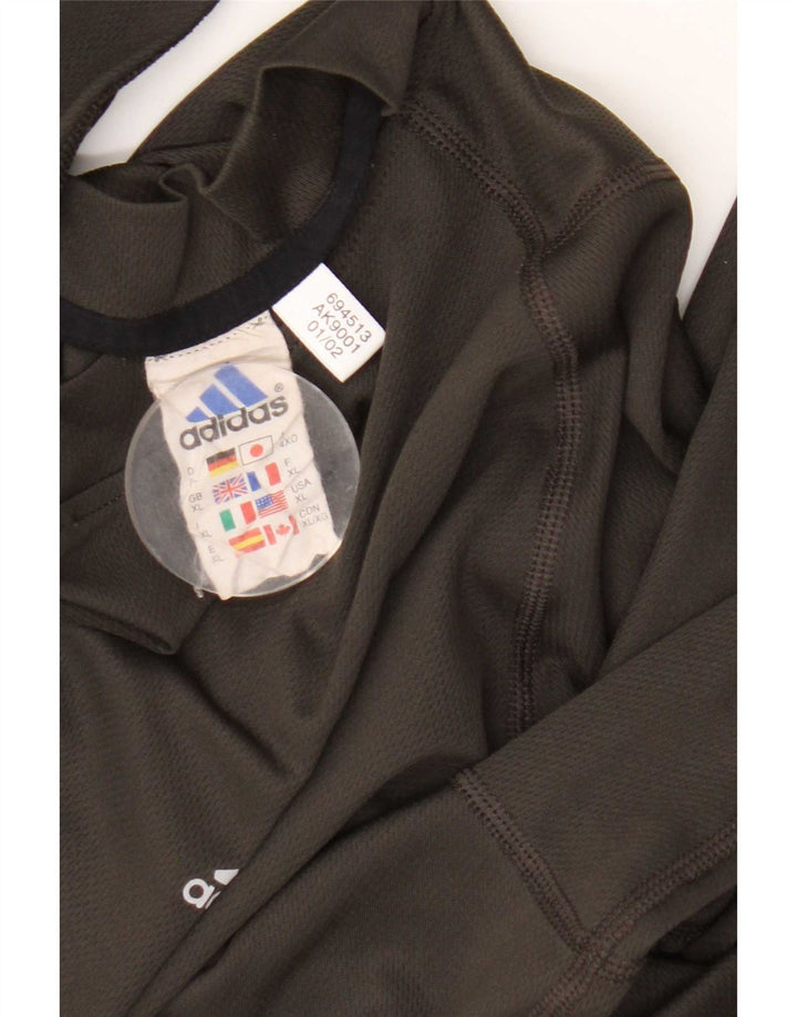 Adidas Mens Top Manga Longa XL Cáqui Poliéster