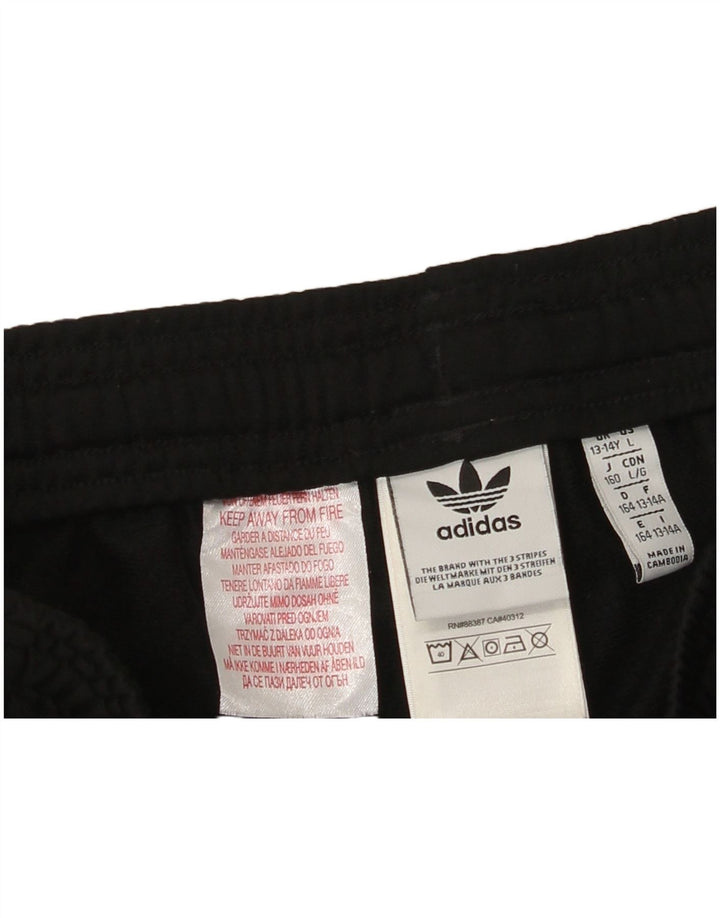 Adidas meninos calças de treino joggers 13-14 anos preto poliéster