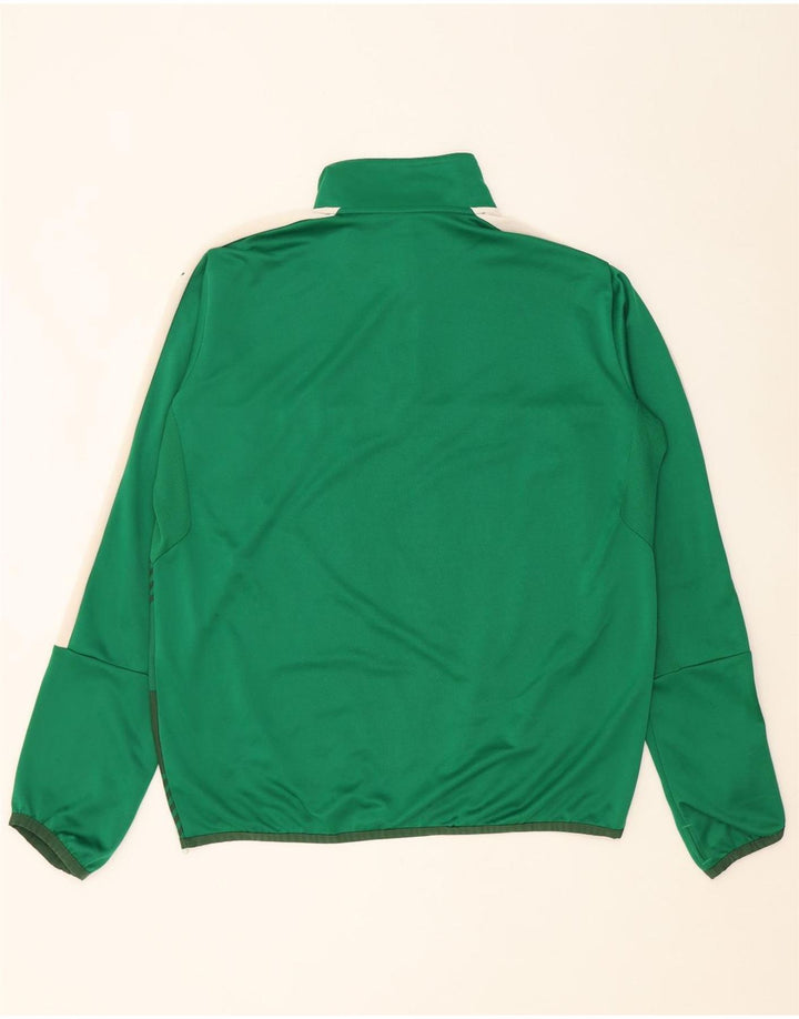 Puma Mens Zip Neck Pullover Treino Top XL Verde Colourblock Poliéster