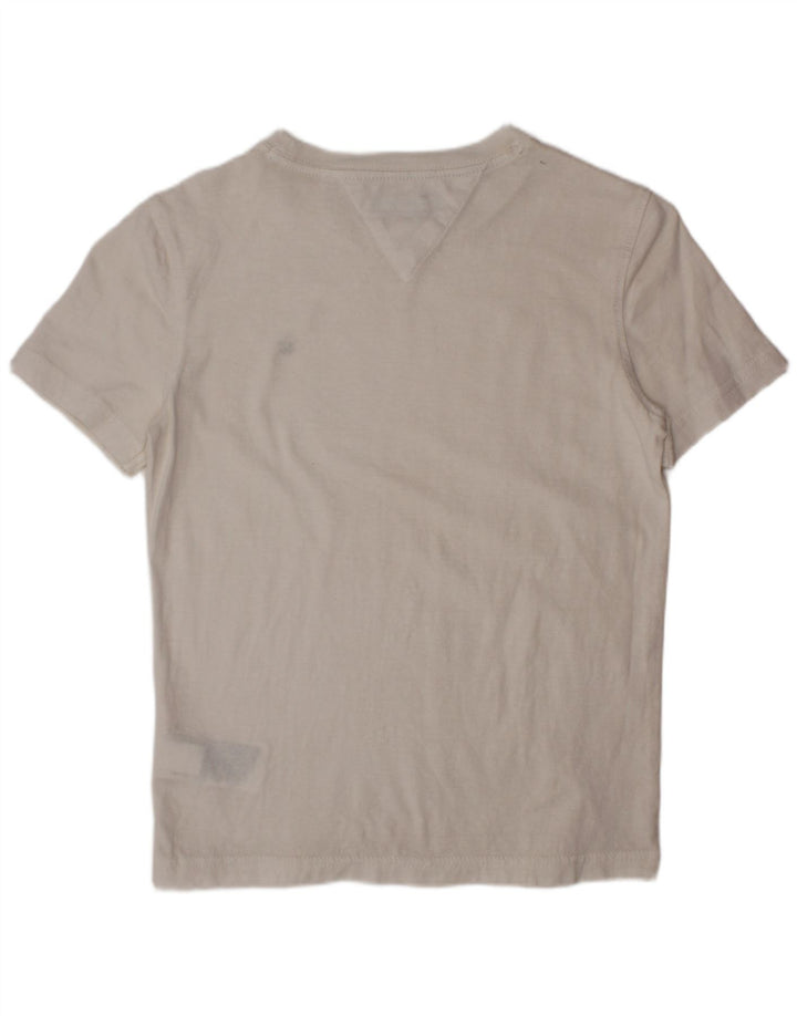 TOMMY HILFIGER Camiseta masculina 7-8 anos algodão branco