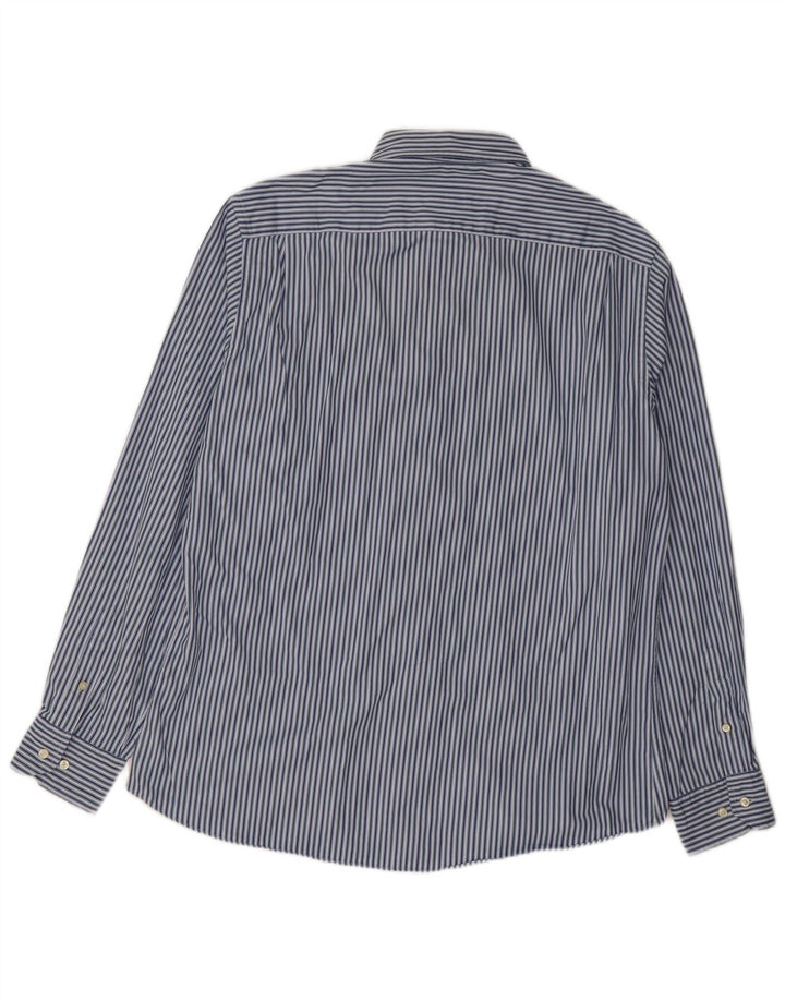 Camisa masculina Massimo Dutti XL risca de giz azul