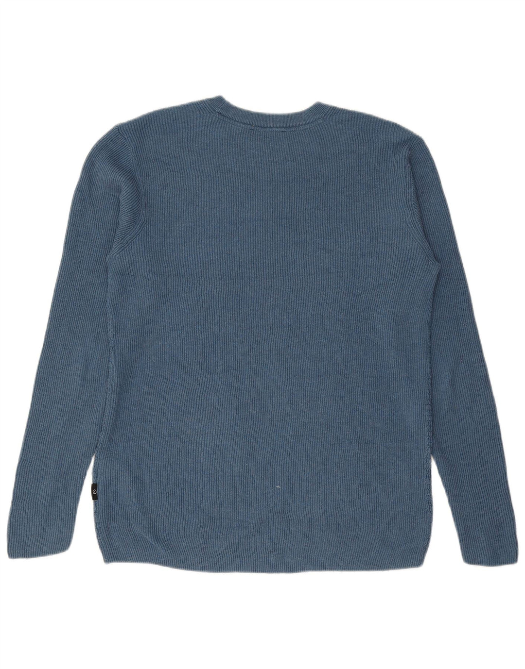 Suéter masculino Ted Baker com gola redonda, tamanho 3, algodão azul médio