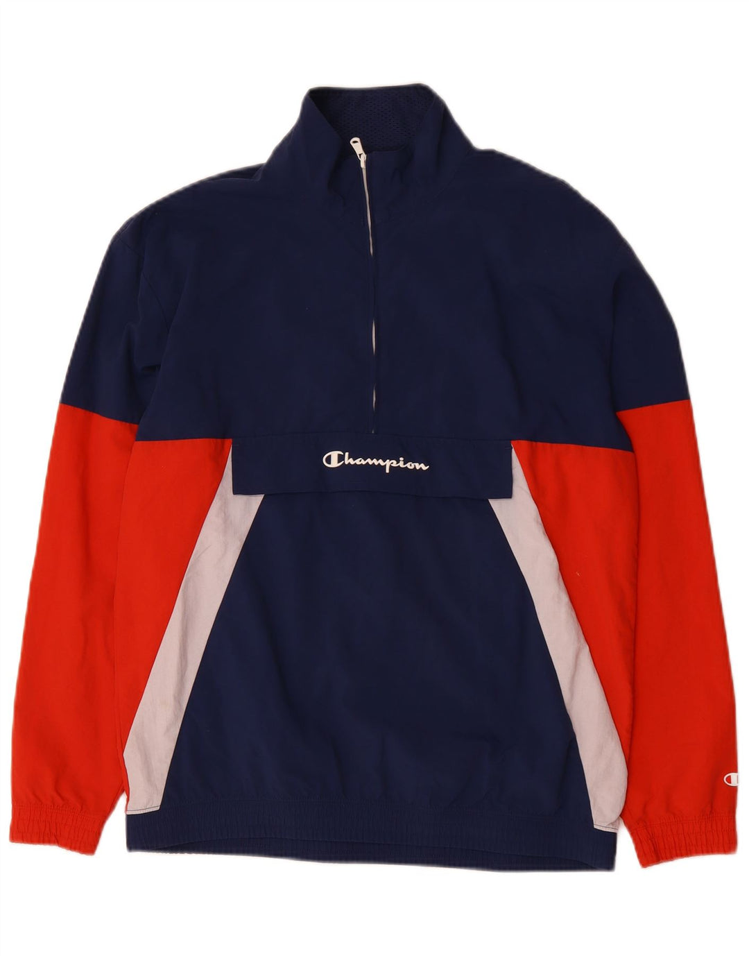 Jaqueta masculina Anorak Champion UK 38 médio azul marinho colorblock poliamida