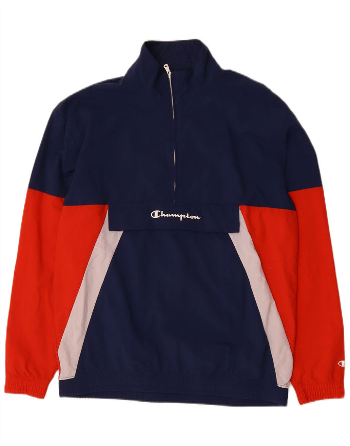 Jaqueta masculina Anorak Champion UK 38 médio azul marinho colorblock poliamida