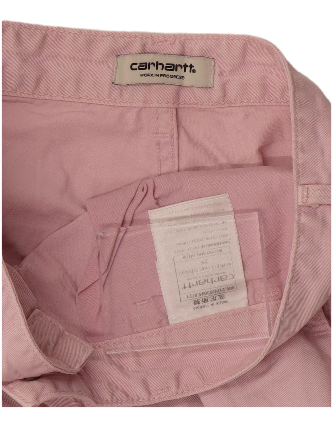 Calça cargo feminina CARHARTT reta W25 L29 algodão rosa